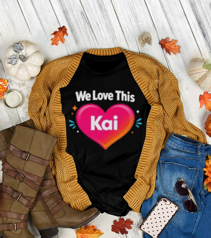 We Love This Kai Heart Design with Colorful Accents T-Shirt