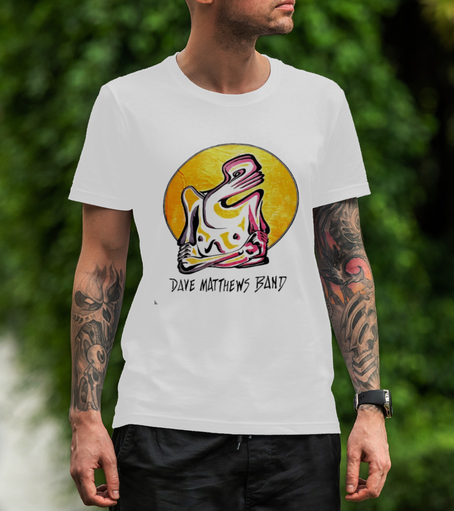 Dave Matthews Band Abstract Sun Yellow Art DMB T-Shirt