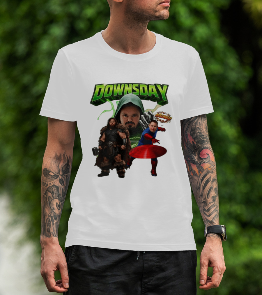 Downsday Assemble Superhero Team Avengers T-Shirt