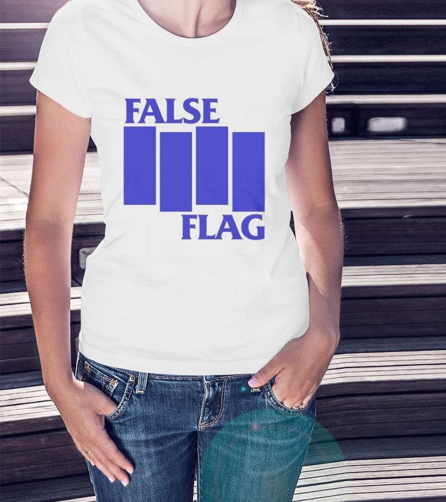False Flag Bars Blue T-Shirt