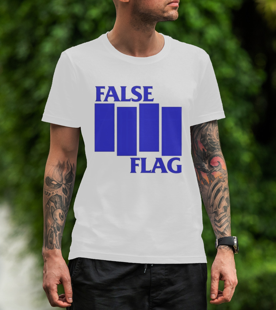 False Flag Bars Blue T-Shirt