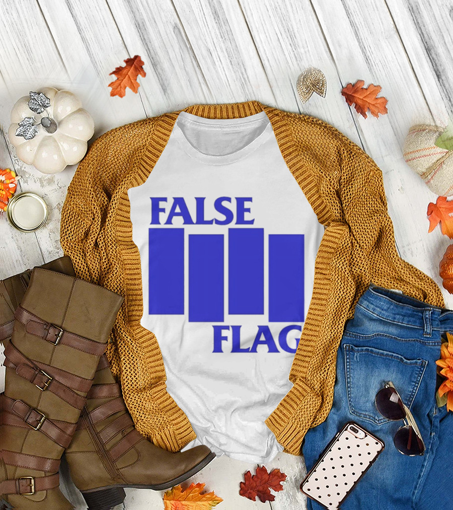False Flag Bars Blue T-Shirt