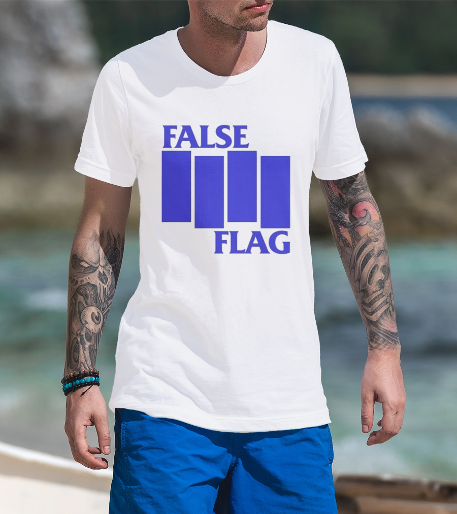 False Flag Bars Blue T-Shirt