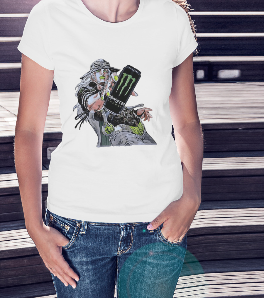 Gyro Zeppeli JoJo's Bizarre Adventure Meets Monster Energy T-Shirt