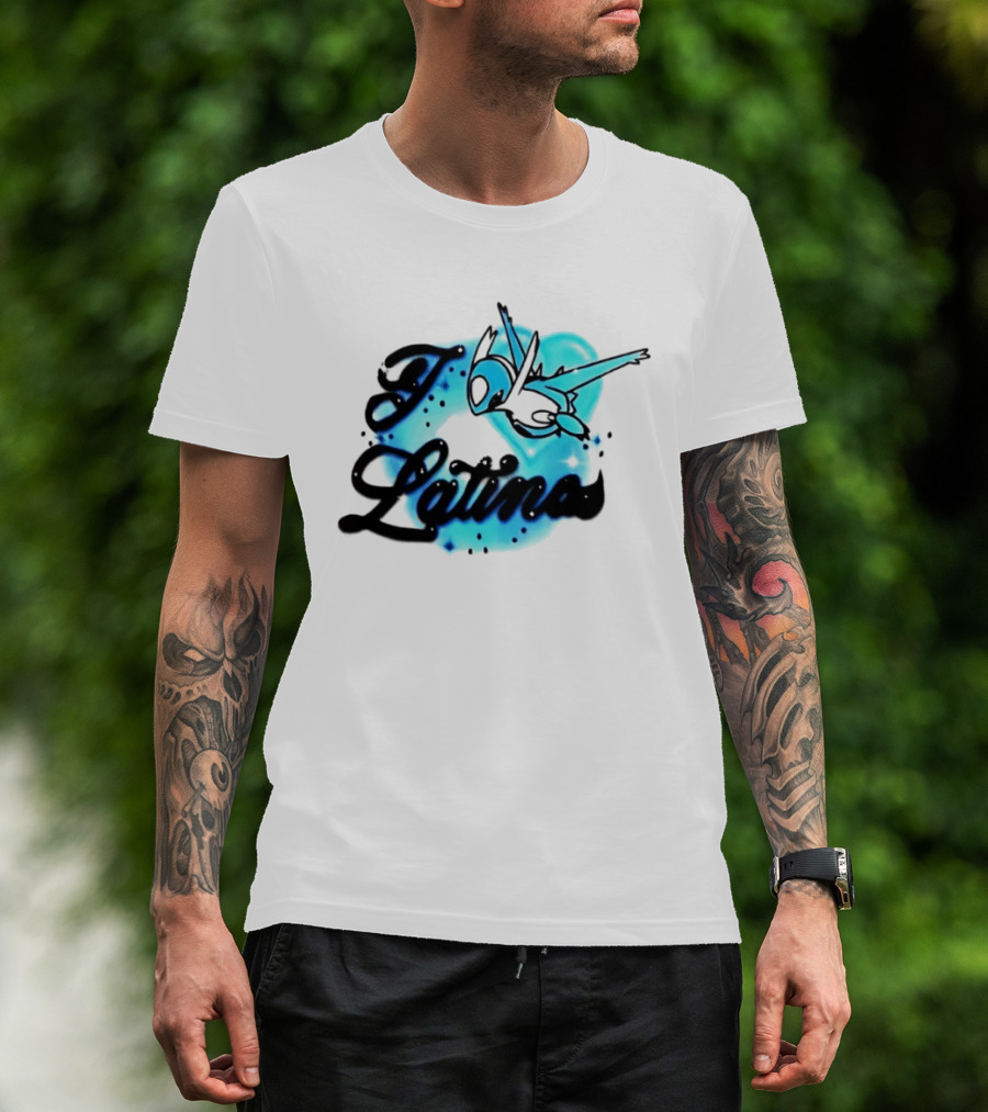 I Latinas Lugia Pokémon Style Art Blue T-Shirt