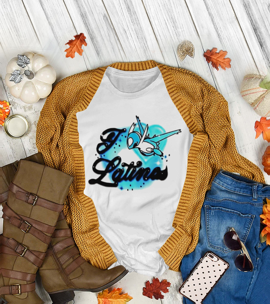 I Latinas Lugia Pokémon Style Art Blue T-Shirt