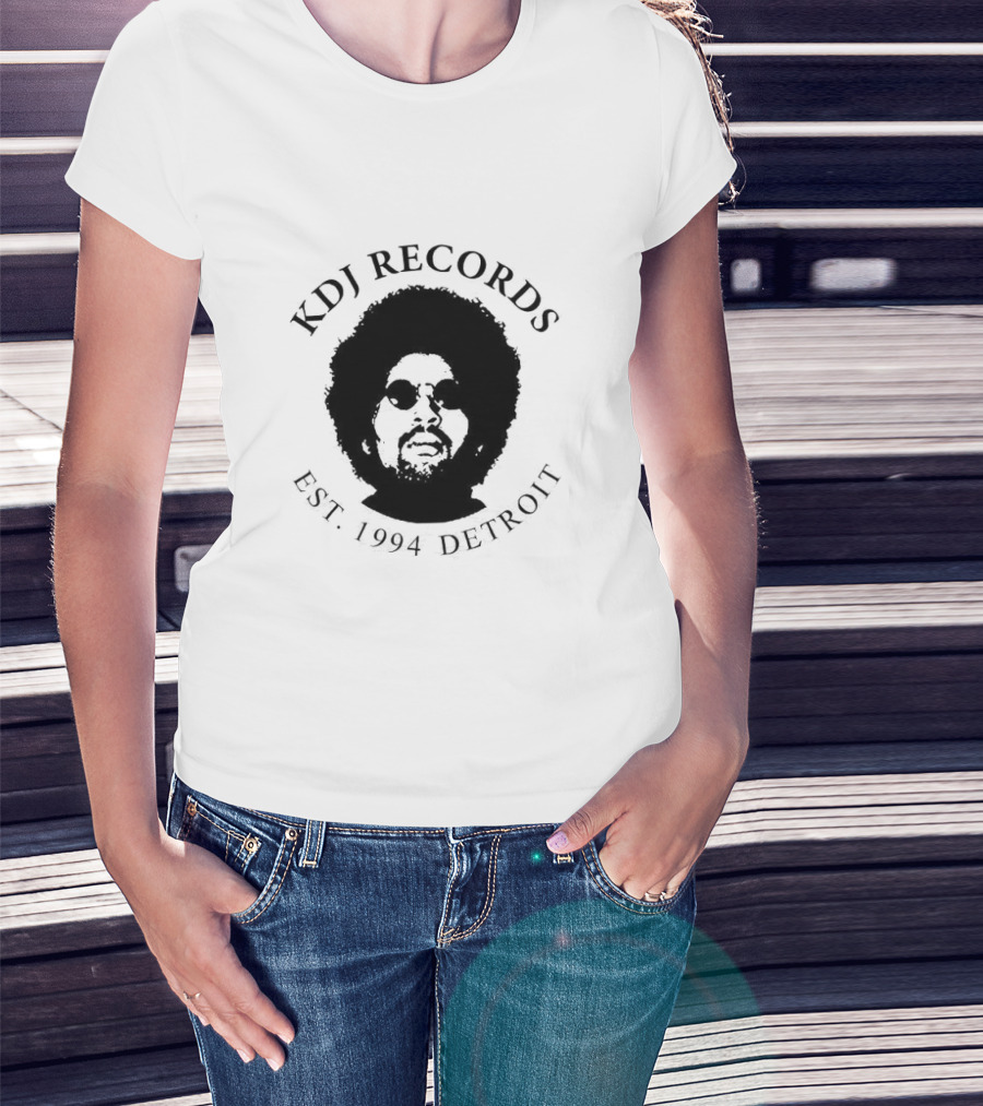 KDJ Records Est. 1994 Detroit Afro T-Shirt