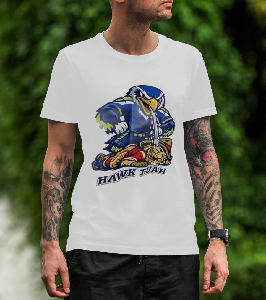 Seattle Seahawks Vs San Francisco 49ers Hawk Tuah Rivalry Showdown T-Shirt