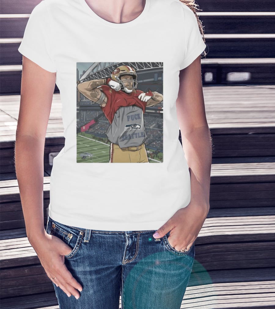 SF 49ers George Kittle Rivalry Message Seattle Game Day T-Shirt