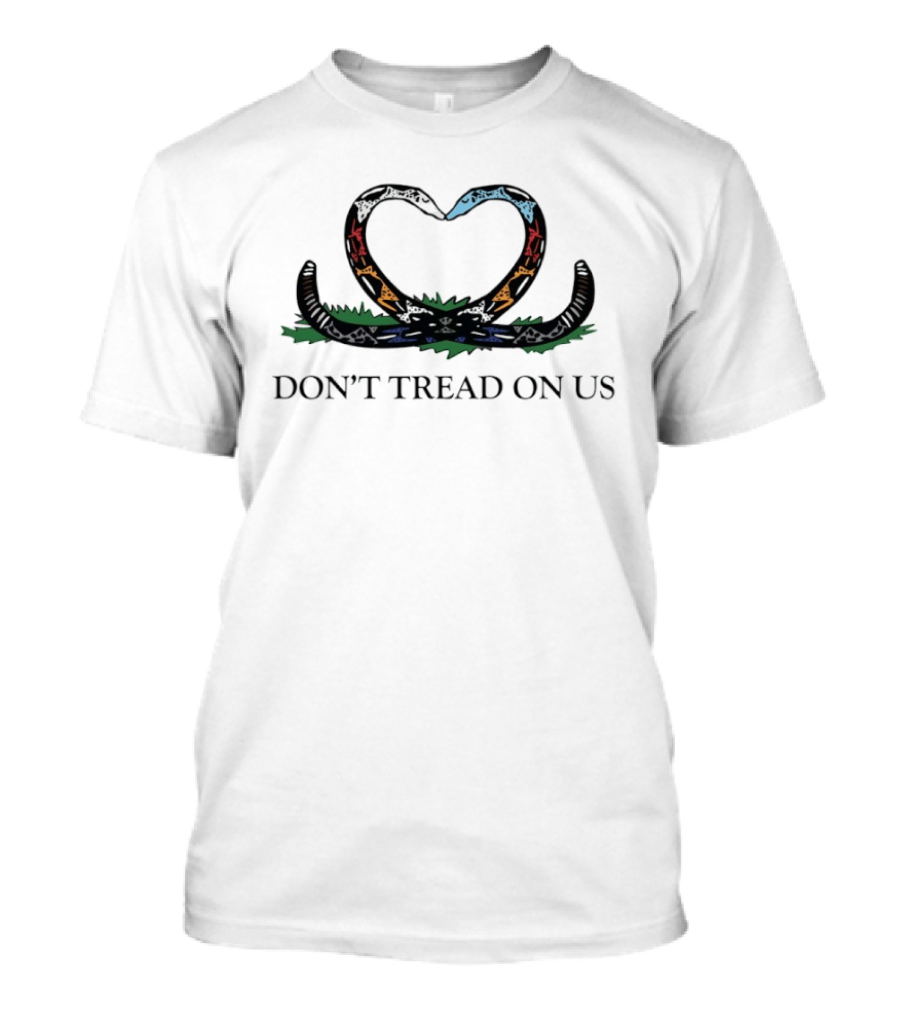 Snakes Heart Shape Don't Tread On Us Gadsden Flag T-Shirt