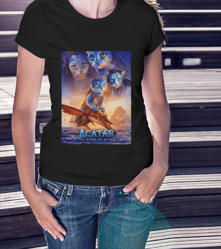 Acatar The Meow Of Water Cat Avatar Fantasy Cats Ocean Adventure T-Shirt