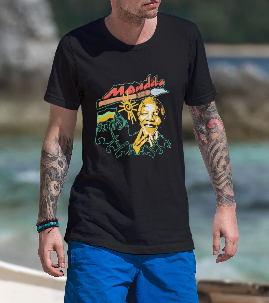 Nelson Mandela Barriers Sun Sketches T-Shirt