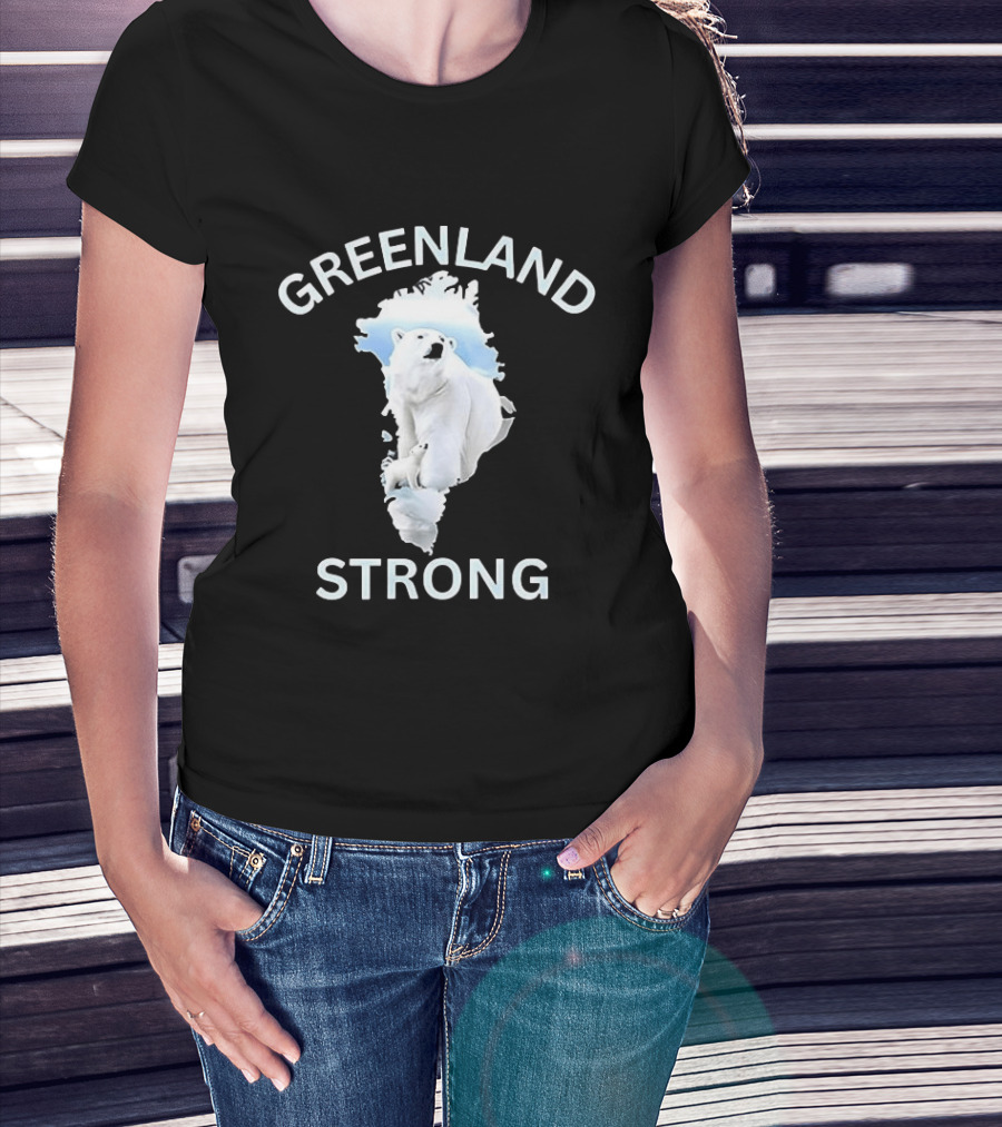Greenland Strong Polar Bear Map T-Shirt
