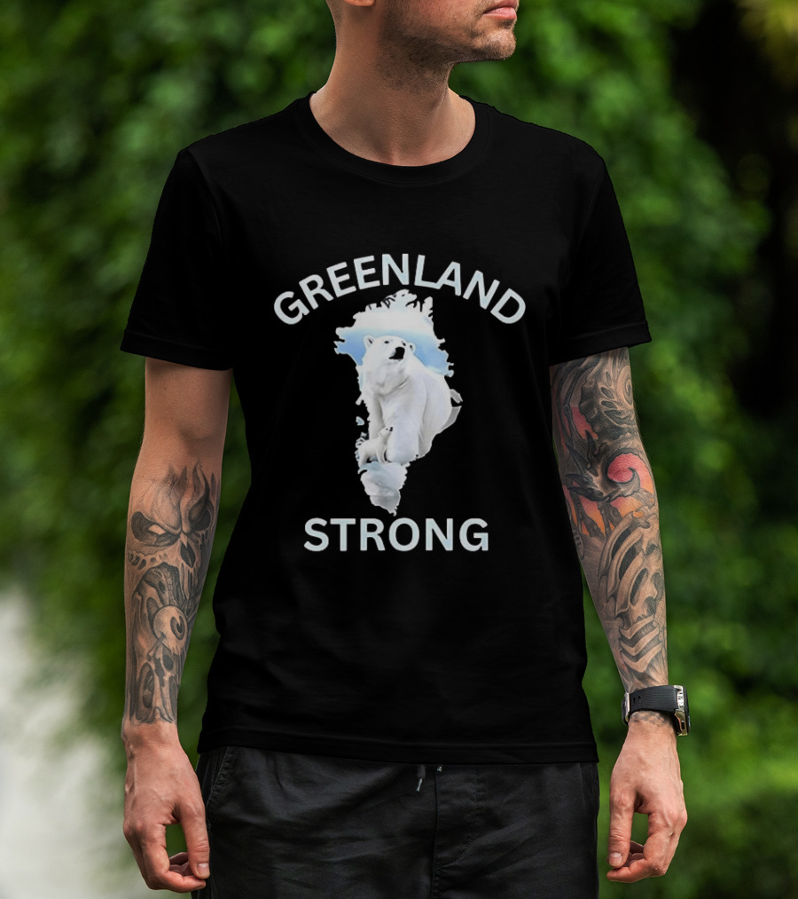 Greenland Strong Polar Bear Map T-Shirt