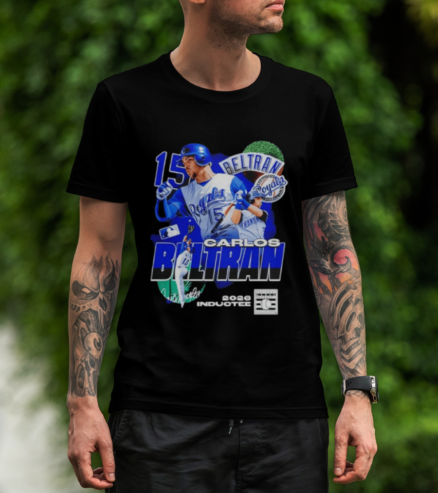 Kansas City Royals Carlos Beltran 15 Hall Of Fame Inducted 2026 T-Shirt