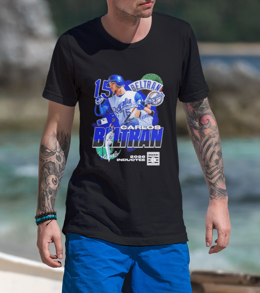 Kansas City Royals Carlos Beltran 15 Hall Of Fame Inducted 2026 T-Shirt