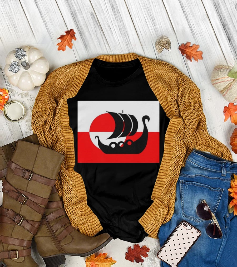 Denmark Greenland Flag Not for Sale Support Danish Viking Warship T-Shirt