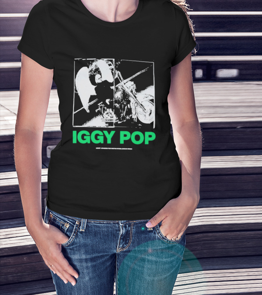 Waste! X Henry Johnson Iggy Pop Motor Wings Motorcycle Duo T-Shirt