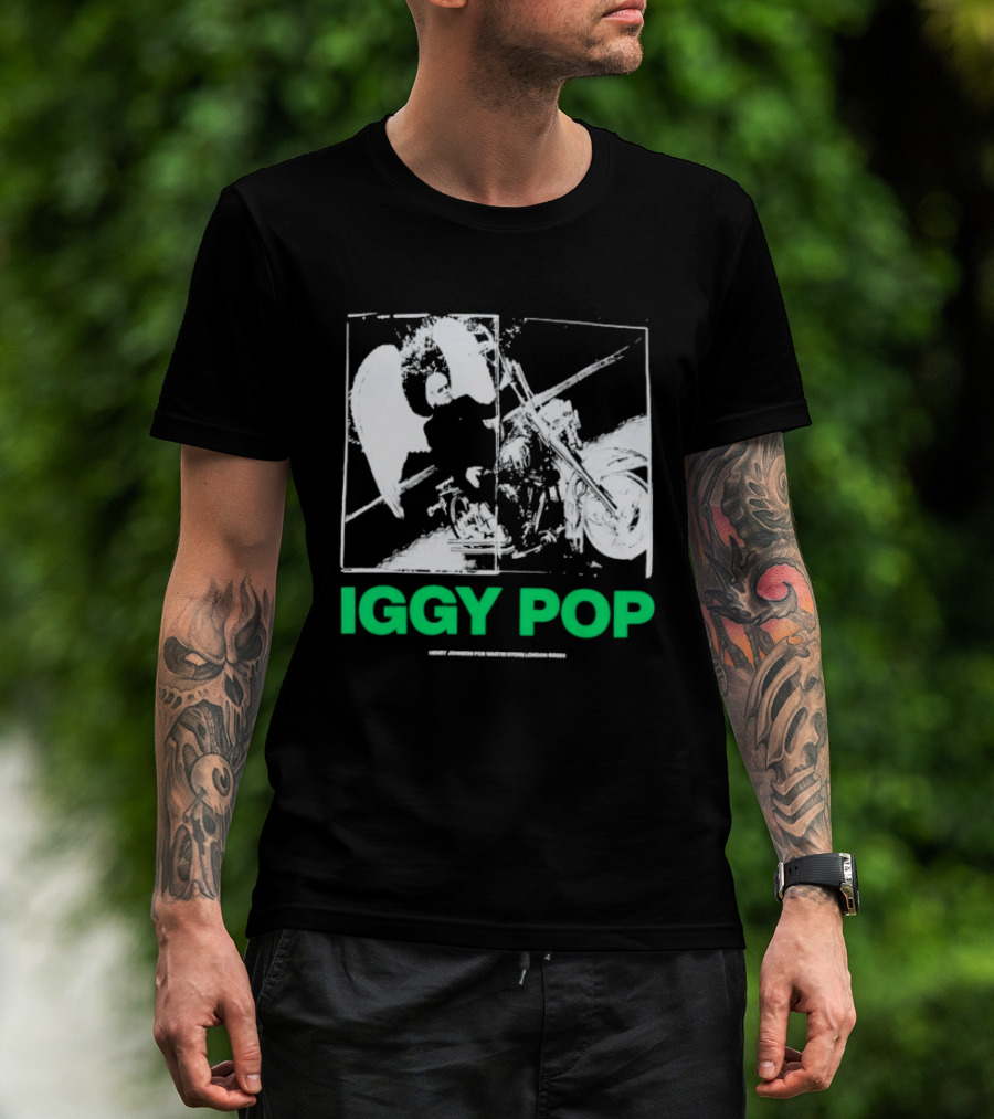 Waste! X Henry Johnson Iggy Pop Motor Wings Motorcycle Duo T-Shirt