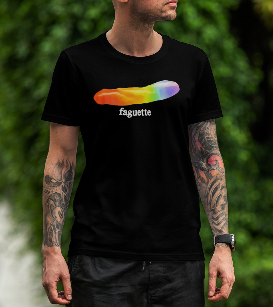 Faguette Rainbow LGBTQ Pride T-Shirt