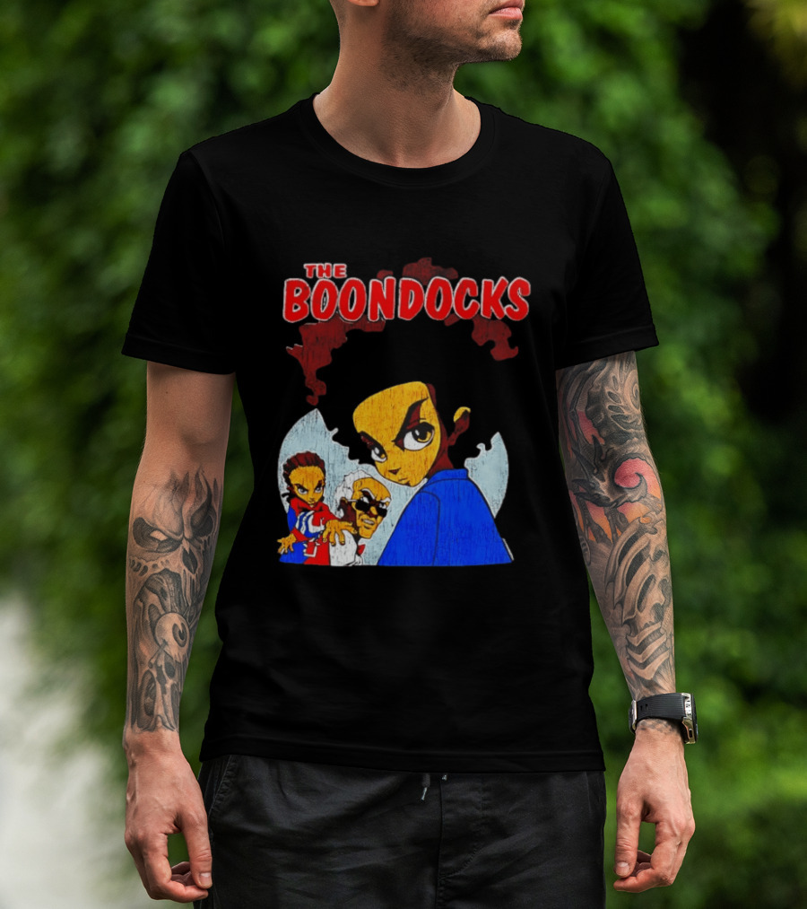 The Boondocks Animated Series Characters Huey Riley Grandad T-Shirt