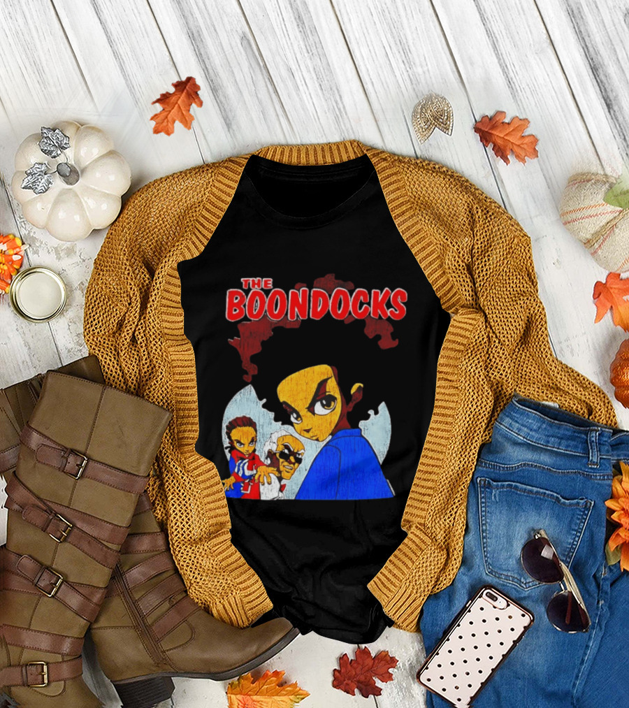 The Boondocks Animated Series Characters Huey Riley Grandad T-Shirt