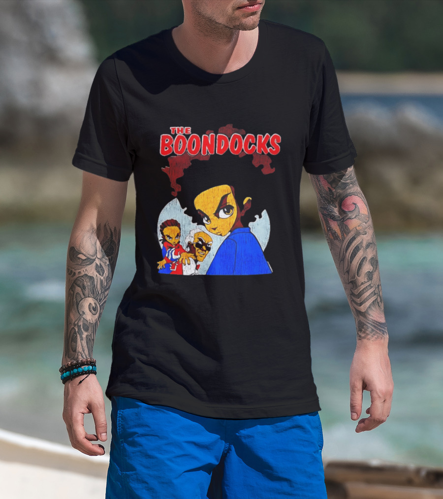 The Boondocks Animated Series Characters Huey Riley Grandad T-Shirt