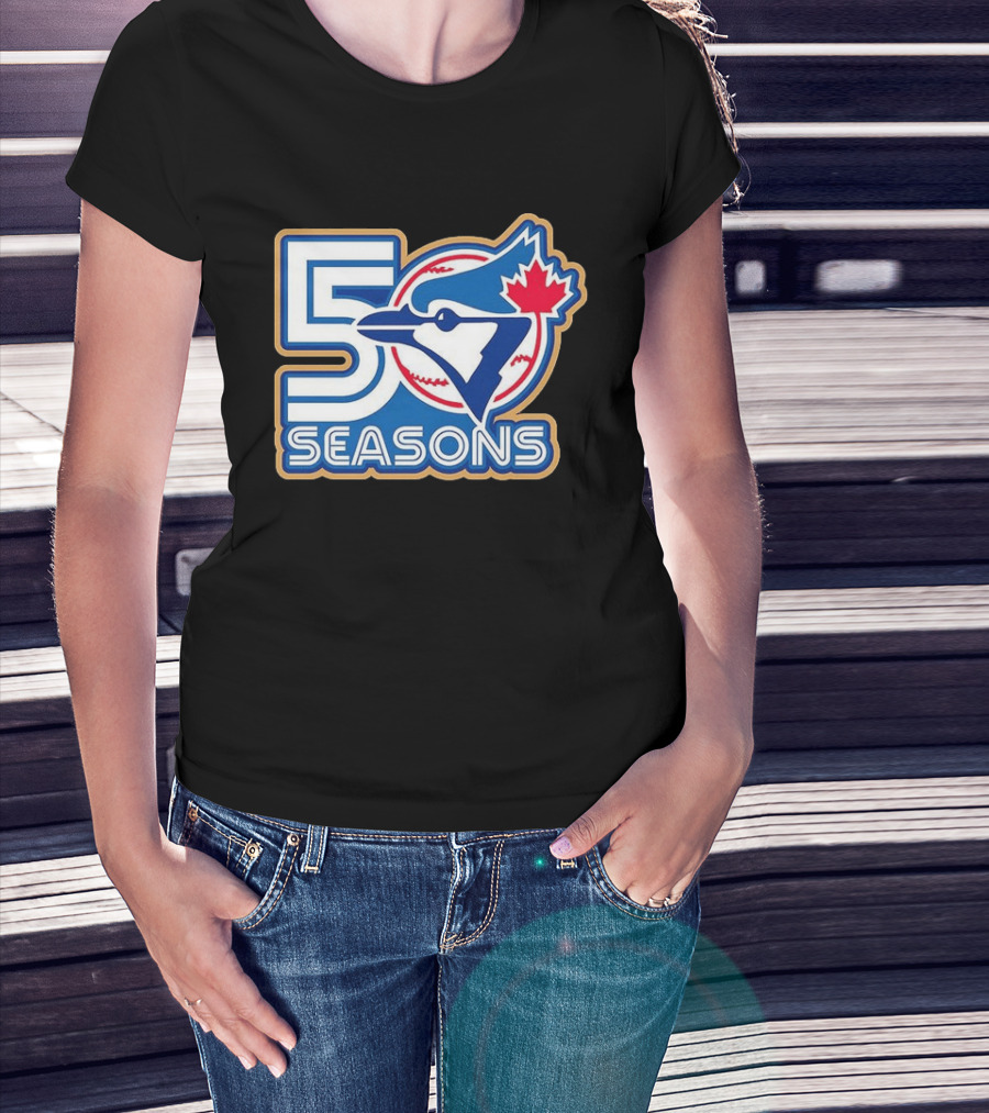 Toronto Blue Jays 50 Seasons Baseball Anniversary Celebration T-Shirt