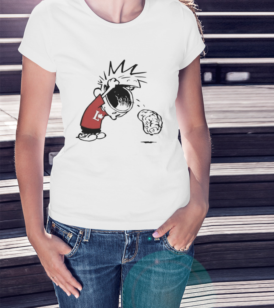 Calvin Hobbes Political Satire Cartoon Liberal Theme Peanuts T-Shirt