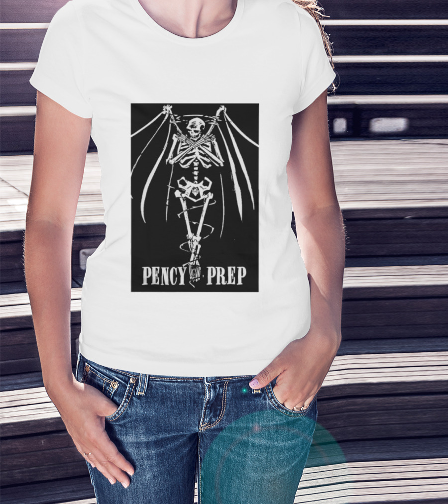 Pencey Prep Skeleton Flyer Ransom Bats Crossed Arms Band Merch T-Shirt