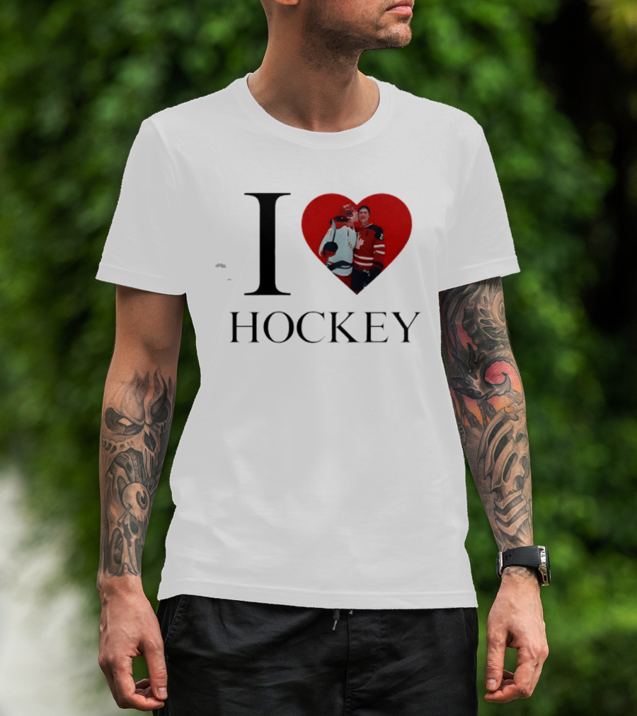 Williams & Storrie I Love Hockey Players Red Heart T-Shirt