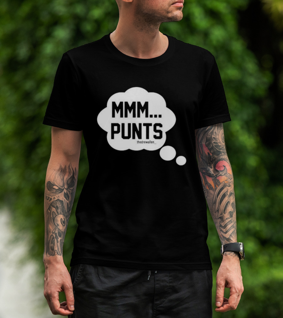 MMM Punts Drew Allen Football Humor T-Shirt