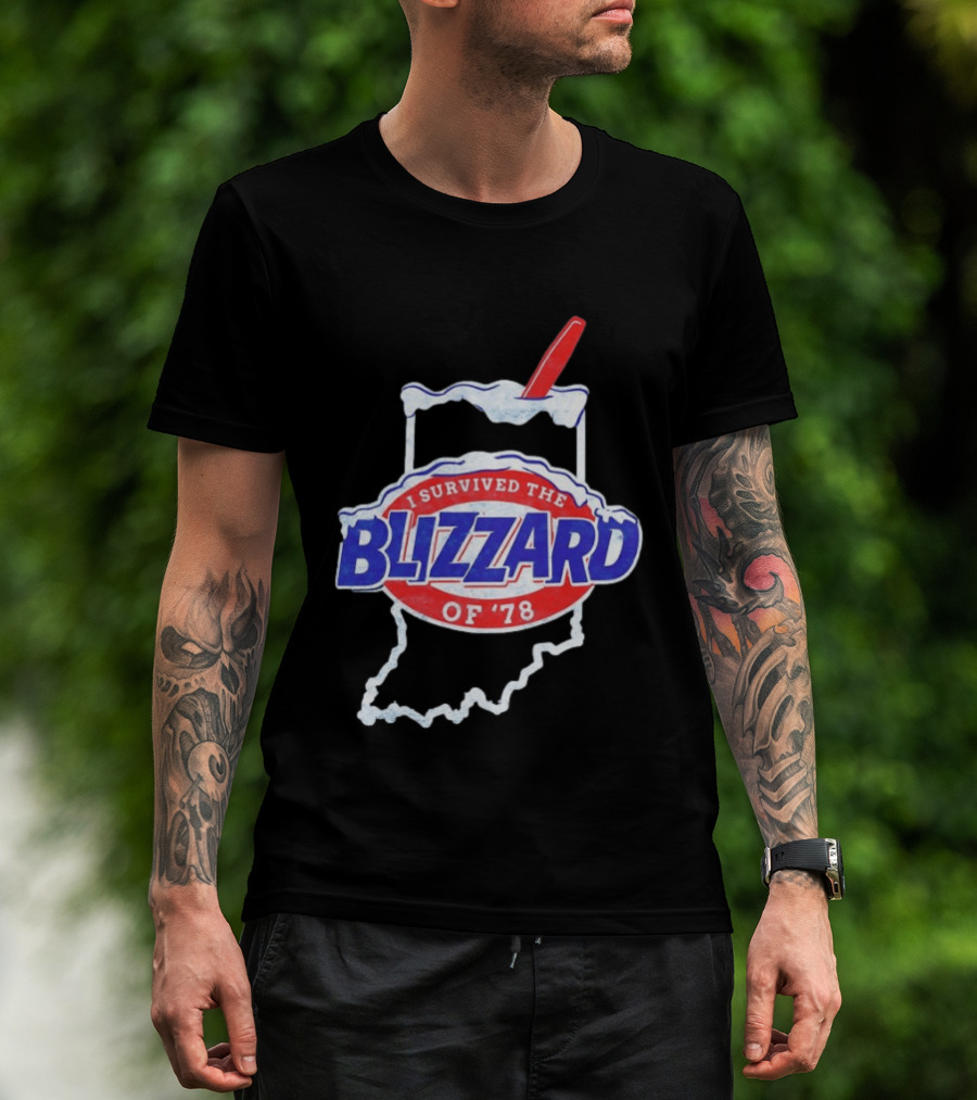 I Survived The Blizzard Of '78 Indiana Snow Shovel T-Shirt