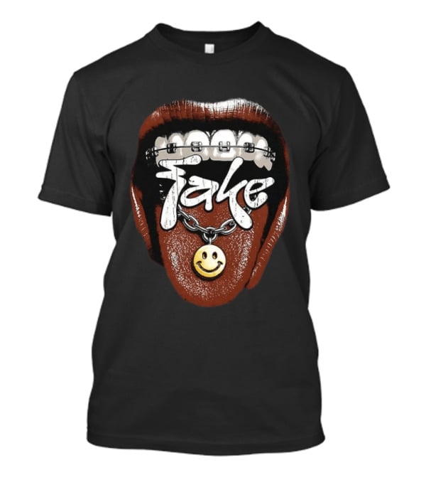 Fake Smile Braces Mouth Gothic Dark Grunge Aesthetic T-Shirt