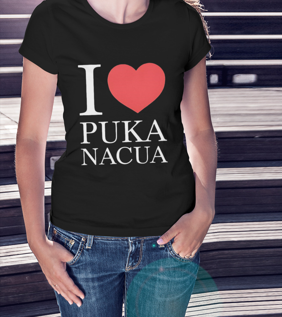 I Love Puka Nacua Los Angeles Rams Football Heart T-Shirt