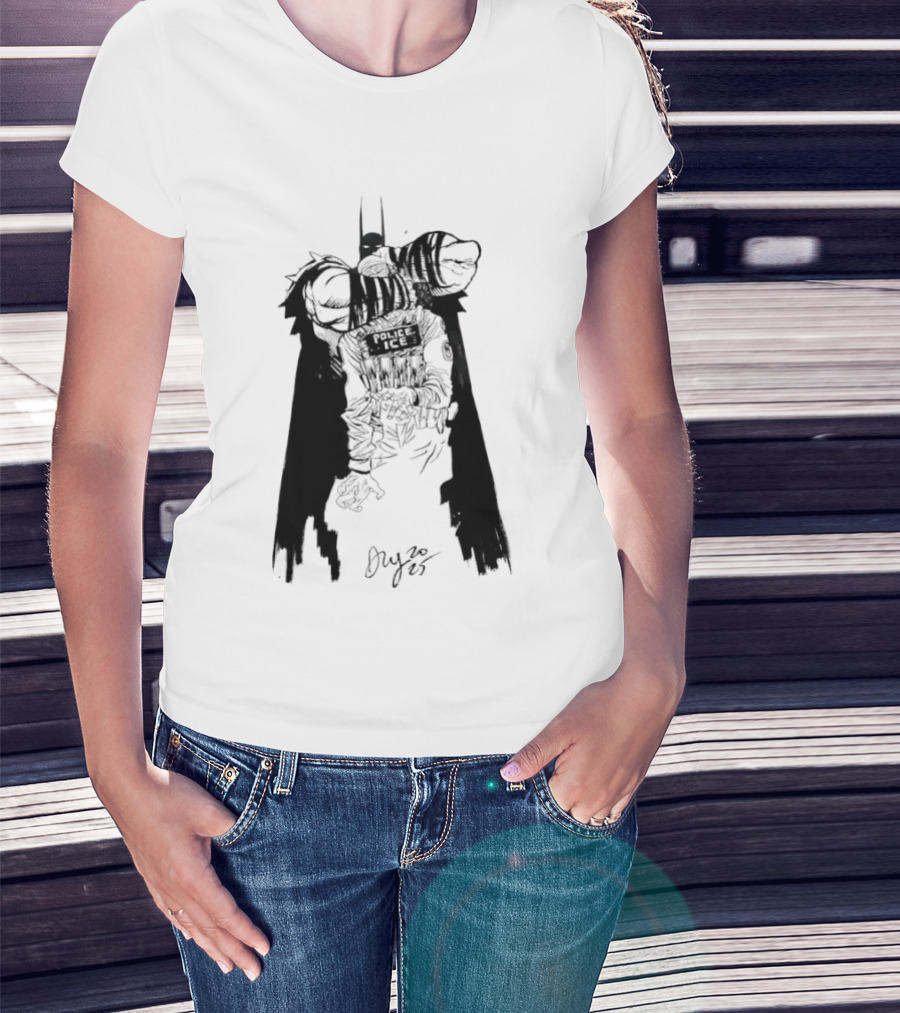 Absolute Batman Police ICE Joker Batman Sketch T-Shirt