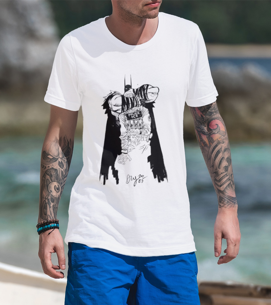 Absolute Batman Police ICE Joker Batman Sketch T-Shirt