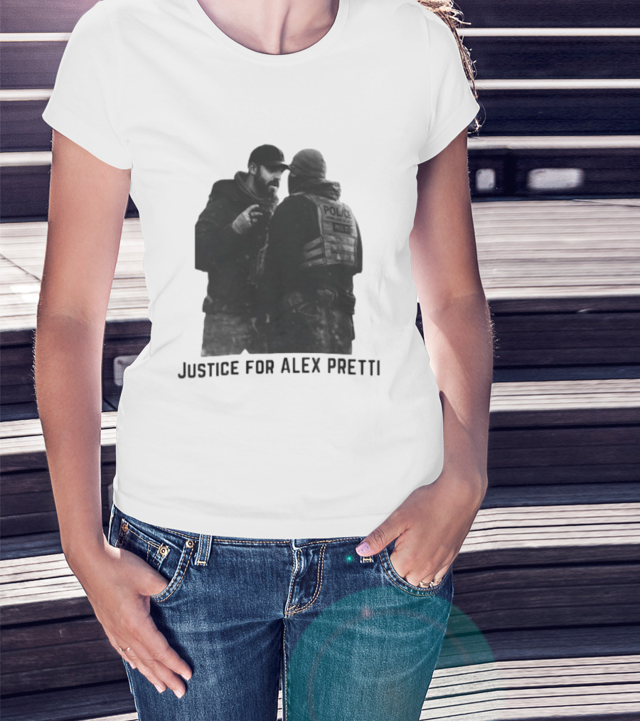 Justice For Alex Pretti Abolish ICE Support Police Tension T-Shirt