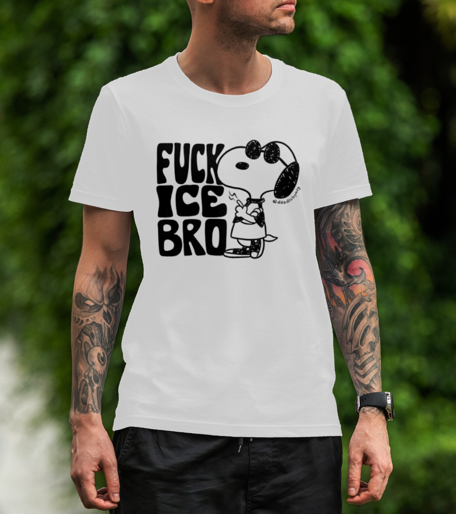 Snoopy Protest Statement ICE Bro T-Shirt