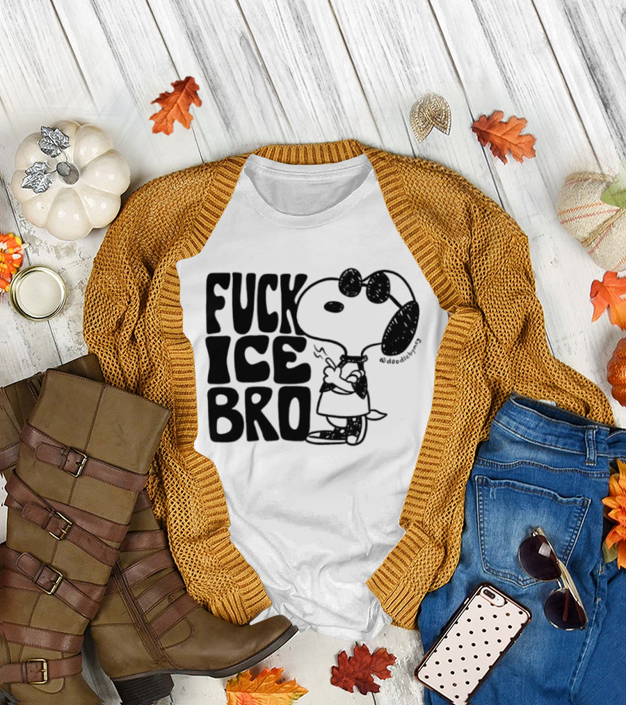 Snoopy Protest Statement ICE Bro T-Shirt