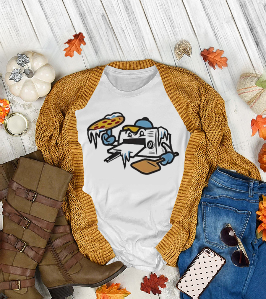 Wisconsin Timber Rattlers Frozen Pizzas 2026 Night Mascot Pizza Oven T-Shirt