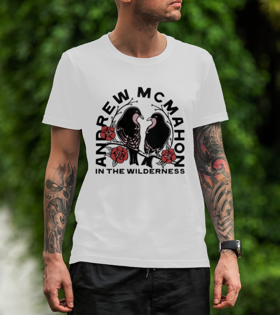 Andrew McMahon In The Wilderness Love Birds Roses T-Shirt