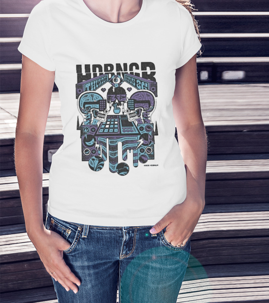 El Phantasmo HDBNGR Thunder Kiss 86 Skulls Music Machine T-Shirt