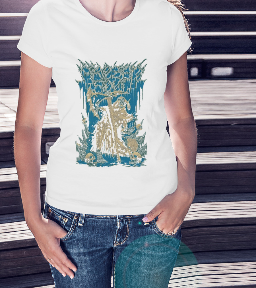 Frozen Soul Reaper Undead Skeleton Warrior Ice Wraith T-Shirt