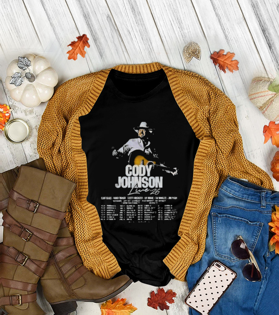 Cody Johnson 2026 Tour CMA Vocalist Dates February to September T-Shirt