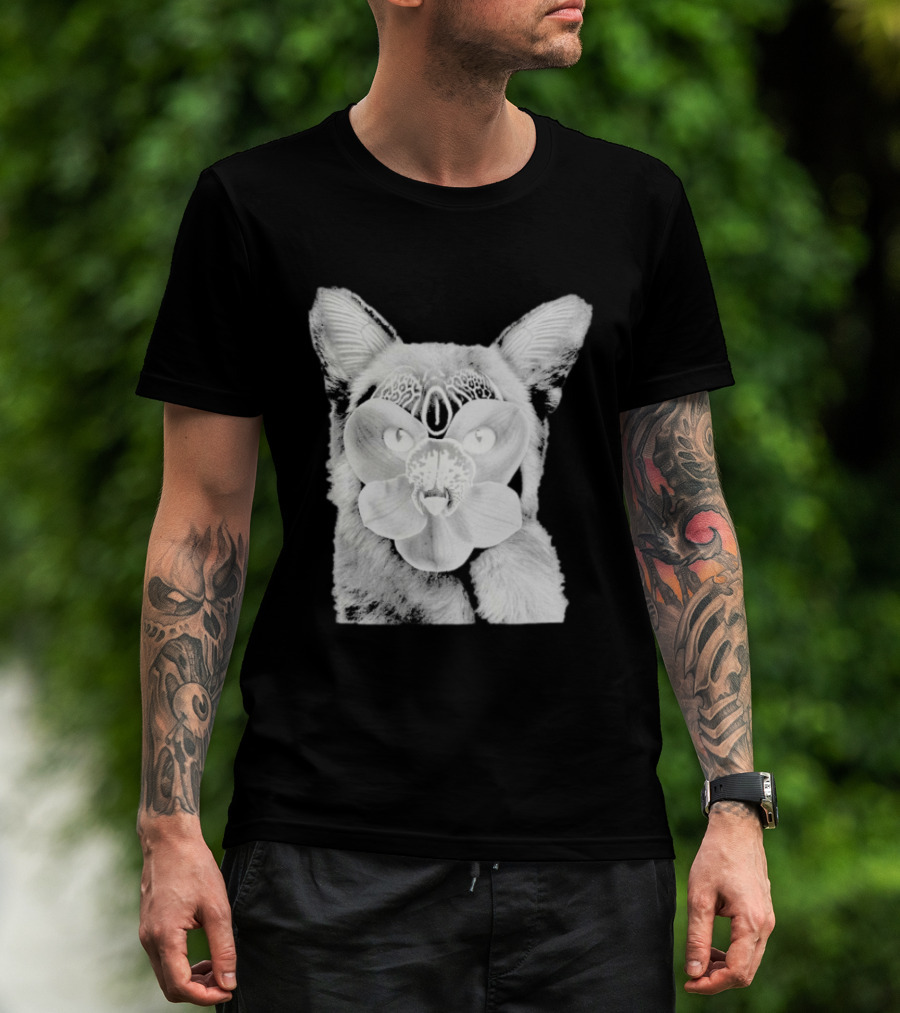 Galantis Palladium Cat Mask Orchid Eyes Black And White T-Shirt