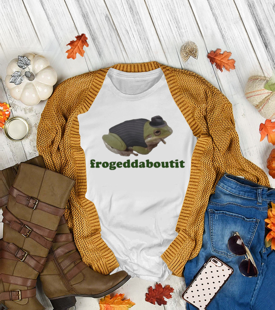 Frogeddaboutit Frog in Suit and Hat T-Shirt
