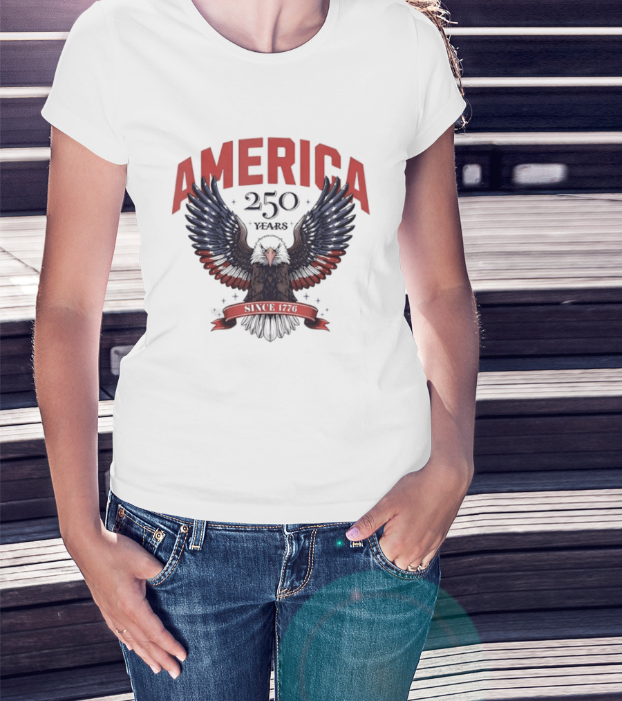 AMERICA 250 Years Since 1776 Eagle T-Shirt