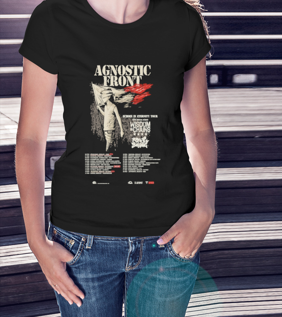 Agnostic Front European Echoes In Eternity Tour 2026 Punk Tour Dates T-Shirt