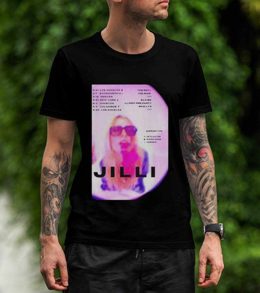 Jilli Winter Tour 2026 Dates Los Angeles Sacramento Denver New York Houston Columbus The Roxy The Mint Slo Brew Skully's Illfest T-Shirt